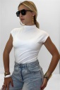 maglia smanicata mock neck